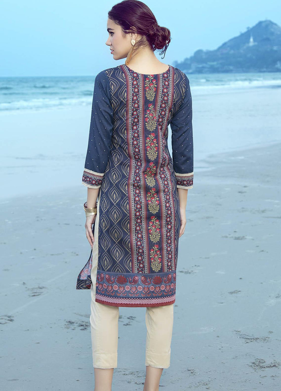 Sanaulla Exclusive Range Embroidered Woolen  Shawl SU21WS 334233 - Woolen Shawls