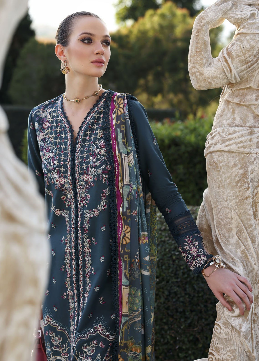 Zaina by Kanwal Malik Embroidered Lawn Suits Unstitched 3 Piece KM25ZL Livia - Summer Collection