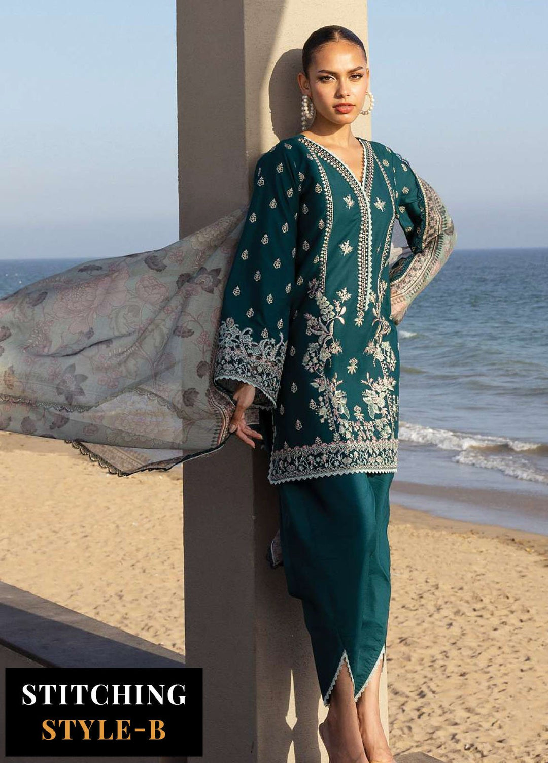 Zainab Chotani Embroidered Lawn Suits Unstitched 3 Piece ZC25TL D-01 Velina - Summer Collection