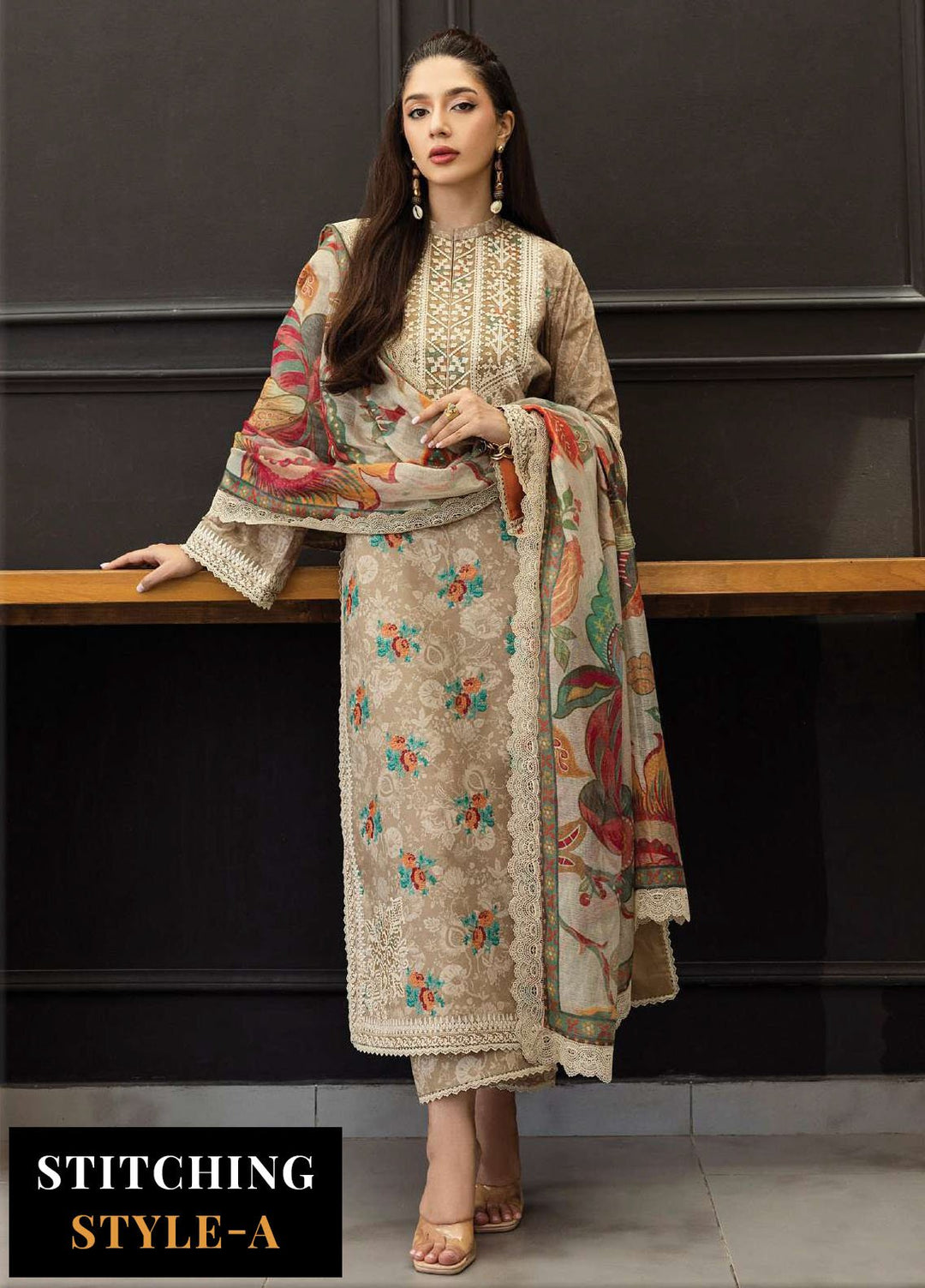 Zainab Chotani Embroidered Lawn Suits Unstitched 3 Piece ZC25TL D-03 Aymah - Summer Collection