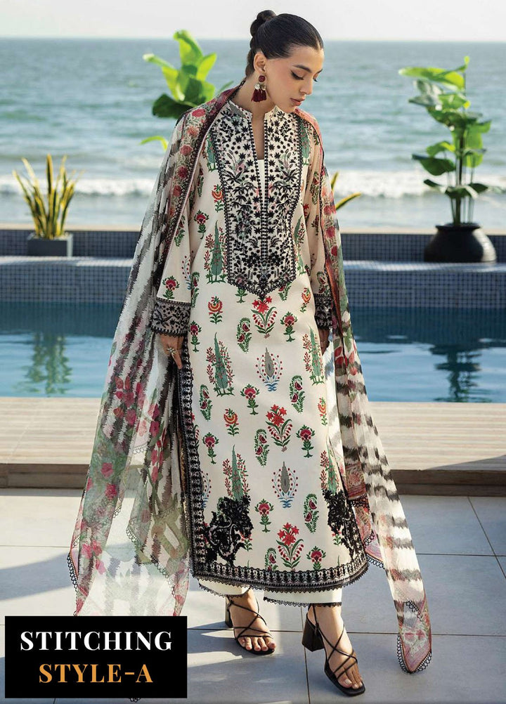 Zainab Chotani Embroidered Lawn Suits Unstitched 3 Piece ZC25TL D-05 Azureh - Summer Collection