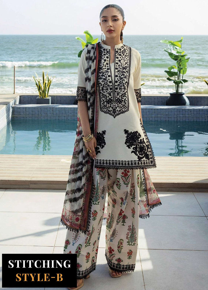 Zainab Chotani Embroidered Lawn Suits Unstitched 3 Piece ZC25TL D-05 Azureh - Summer Collection