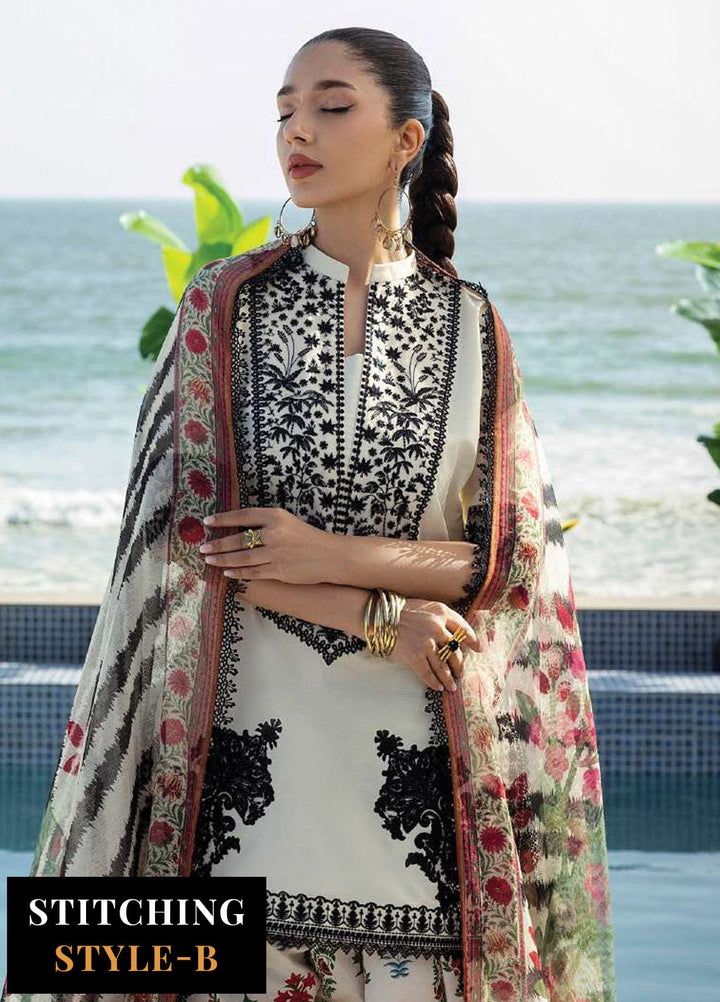 Zainab Chotani Embroidered Lawn Suits Unstitched 3 Piece ZC25TL D-05 Azureh - Summer Collection