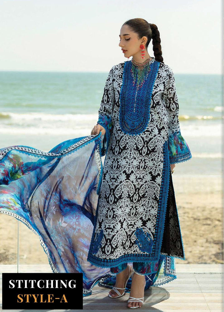 Zainab Chotani Embroidered Lawn Suits Unstitched 3 Piece ZC25TL D-07 Bella - Summer Collection