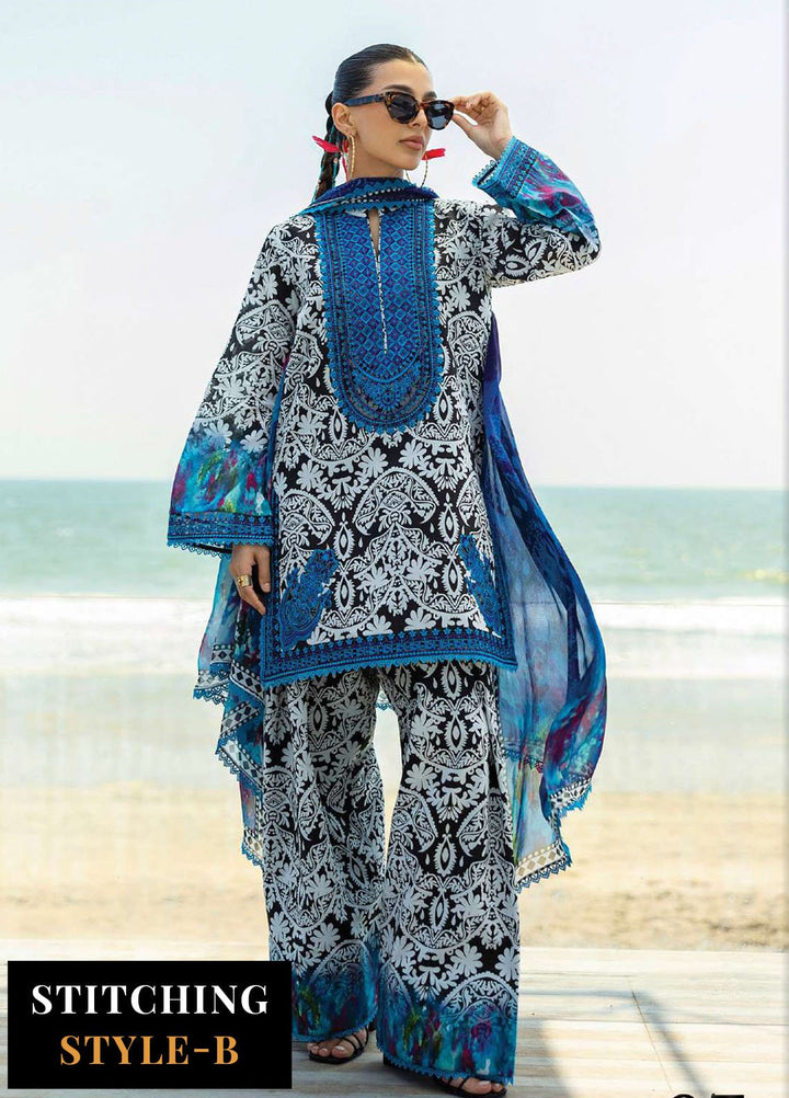 Zainab Chotani Embroidered Lawn Suits Unstitched 3 Piece ZC25TL D-07 Bella - Summer Collection