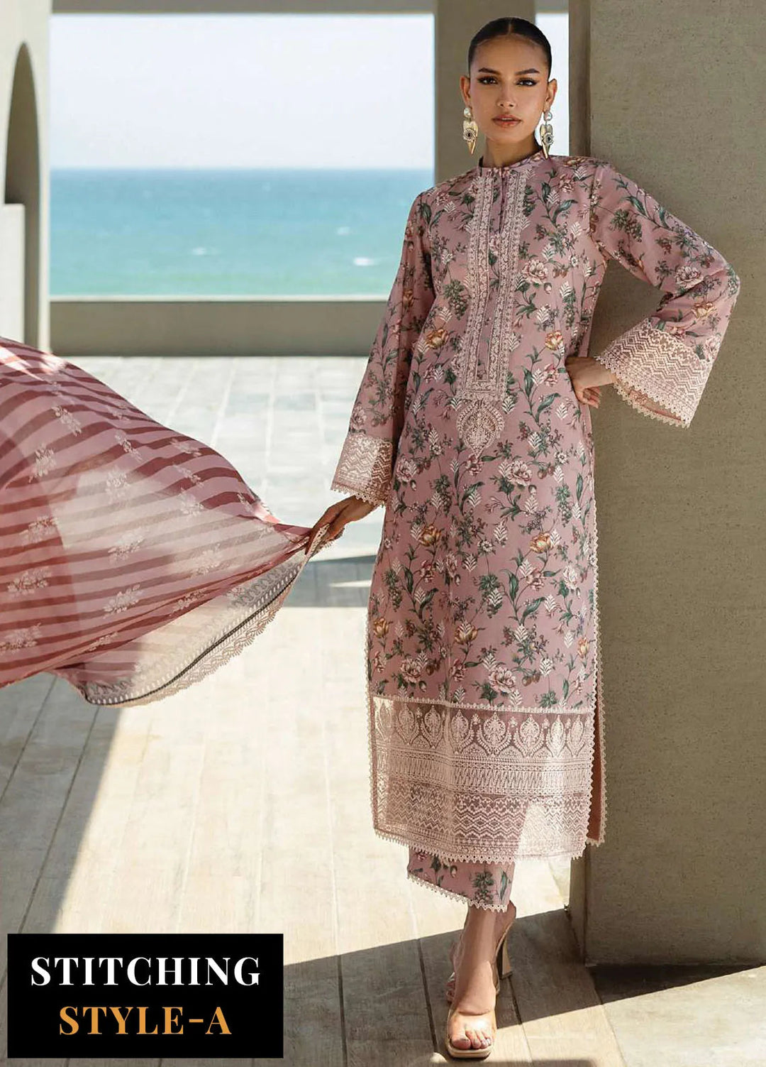 Zainab Chotani Embroidered Lawn Suits Unstitched 3 Piece ZC25TL D-09 Maraya - Summer Collection