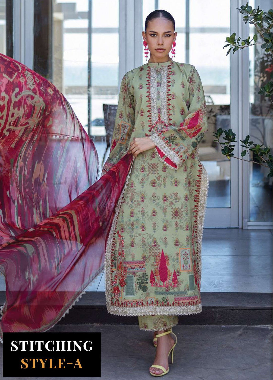 Zainab Chotani Embroidered Lawn Suits Unstitched 3 Piece ZC25TL D-10 Zaira - Summer Collection
