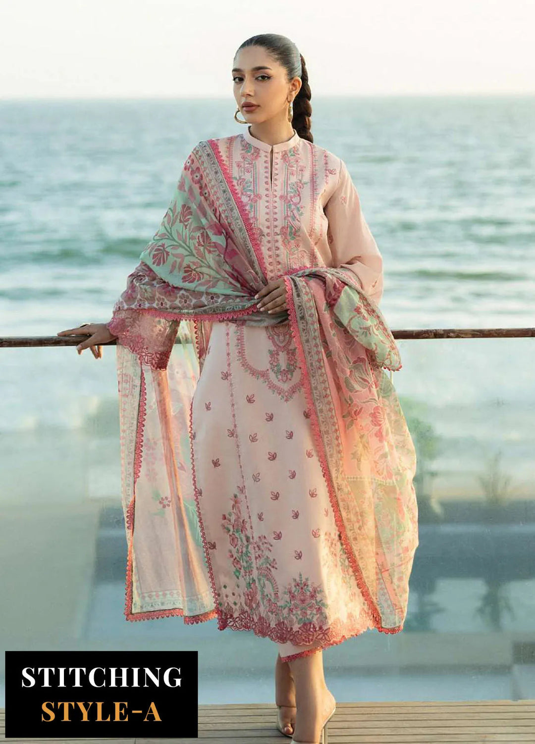 Zainab Chotani Embroidered Lawn Suits Unstitched 3 Piece ZC25TL D-13 Kaira - Summer Collection