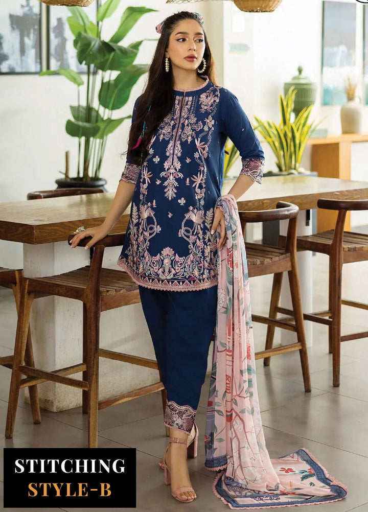 Zainab Chotani Embroidered Lawn Suits Unstitched 3 Piece ZC25TL D-14 Elisa - Summer Collection
