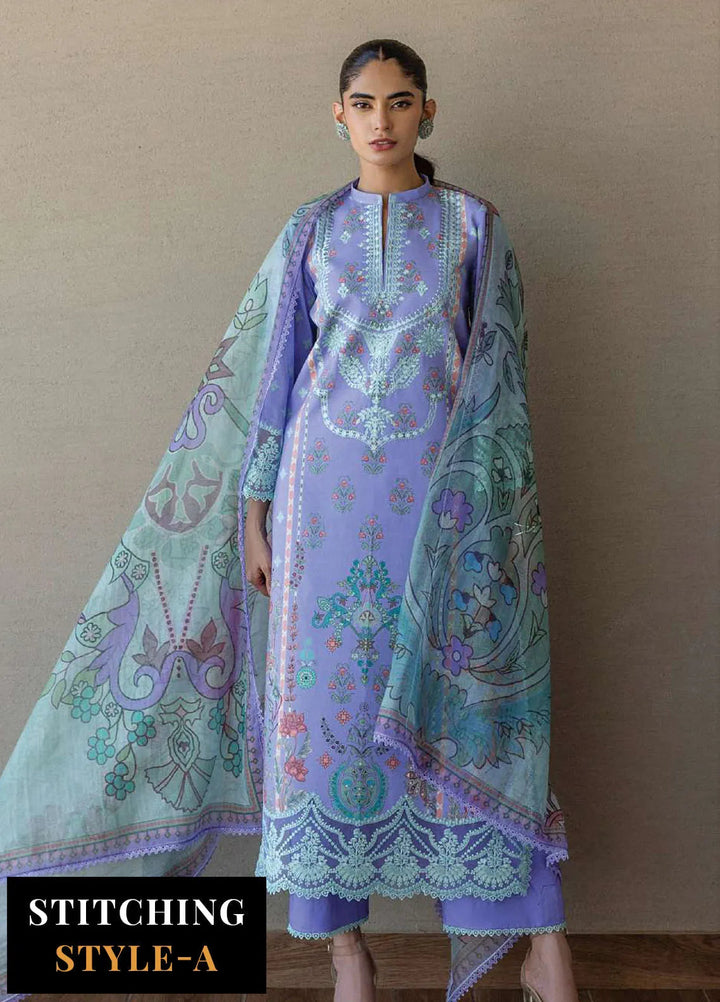 Zainab Chotani Embroidered Lawn Suits Unstitched 3 Piece ZC25TL D-15 Lina - Summer Collection