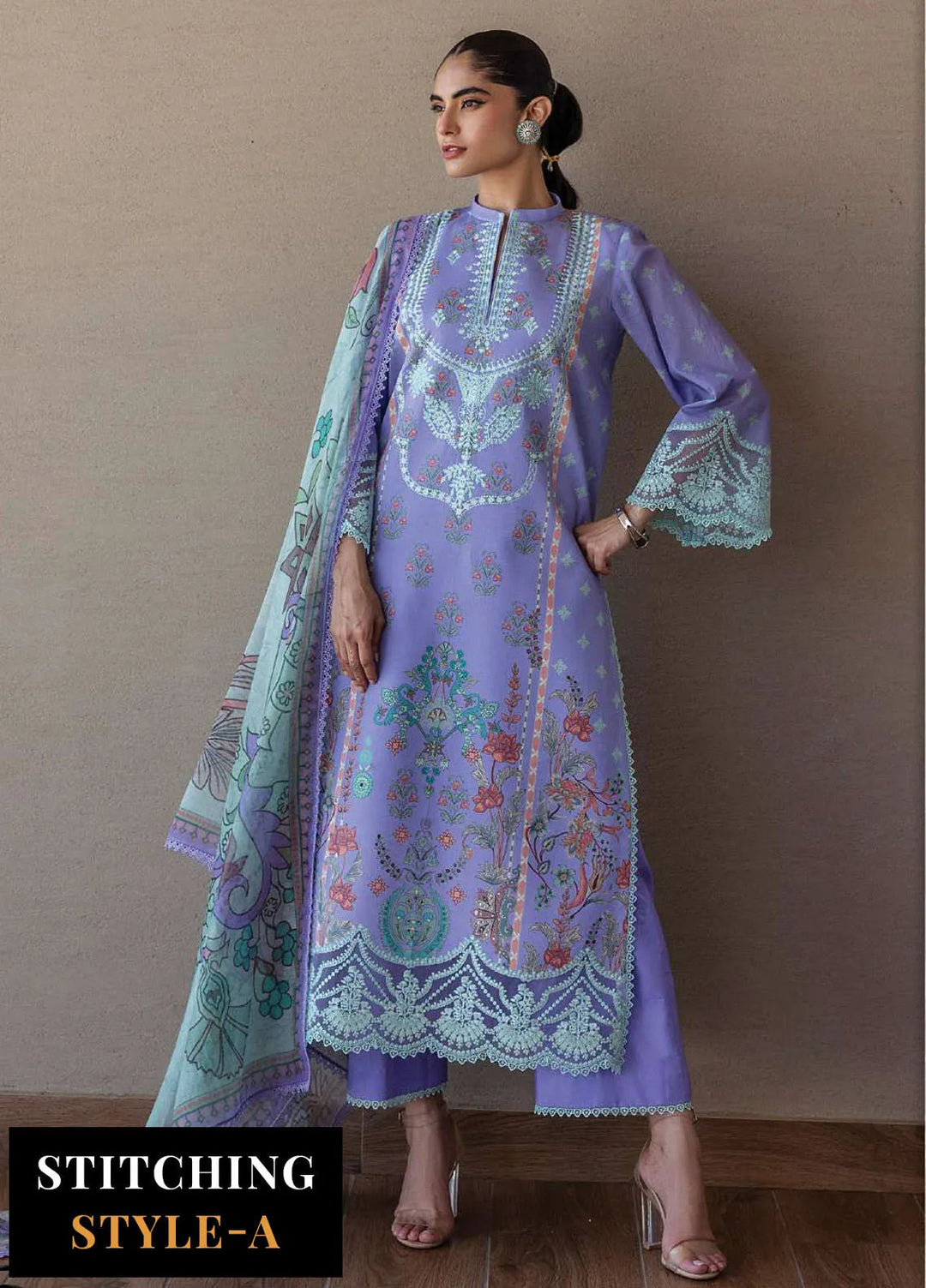 Zainab Chotani Embroidered Lawn Suits Unstitched 3 Piece ZC25TL D-15 Lina - Summer Collection