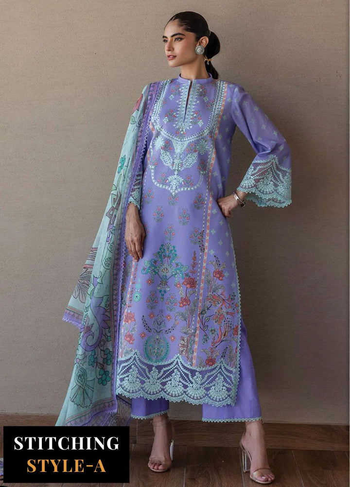 Zainab Chotani Embroidered Lawn Suits Unstitched 3 Piece ZC25TL D-15 Lina - Summer Collection