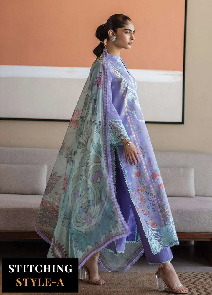 Zainab Chotani Embroidered Lawn Suits Unstitched 3 Piece ZC25TL D-15 Lina - Summer Collection