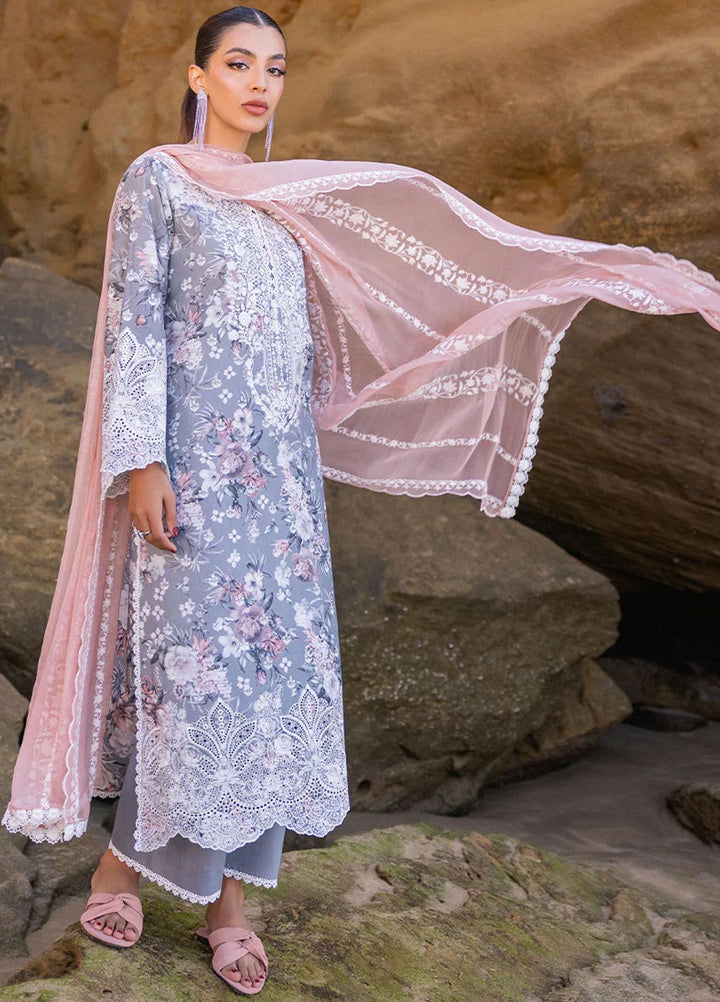 Zainab Chottani Chikankari Lawn Suits Unstitched 3 Piece ZC24CL D-10A Lana - Summer Collection