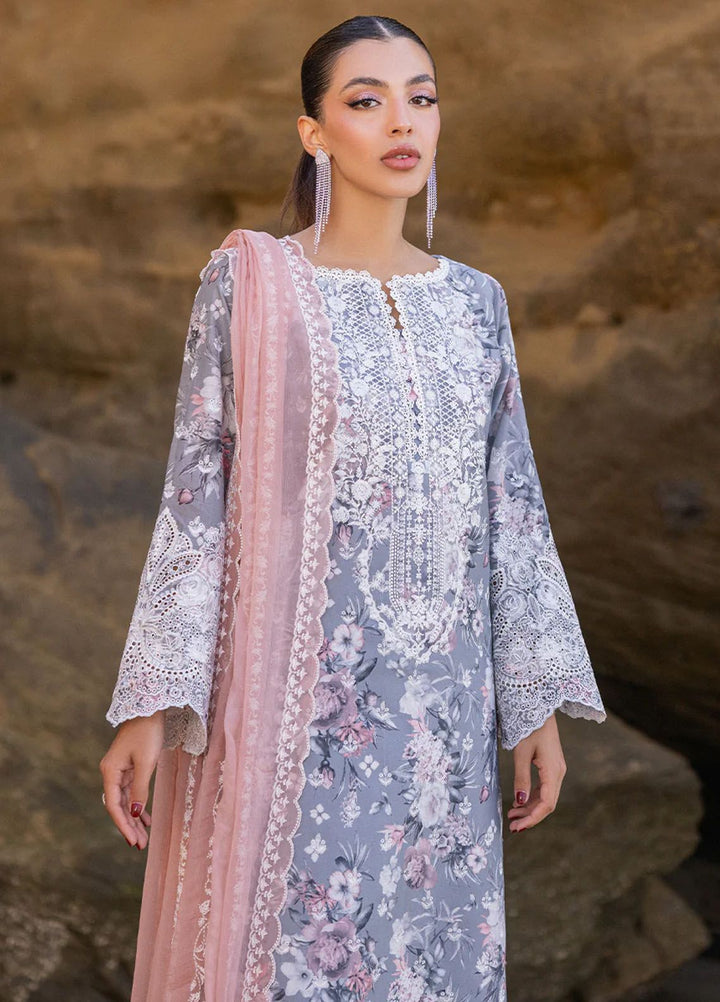 Zainab Chottani Chikankari Lawn Suits Unstitched 3 Piece ZC24CL D-10A Lana - Summer Collection