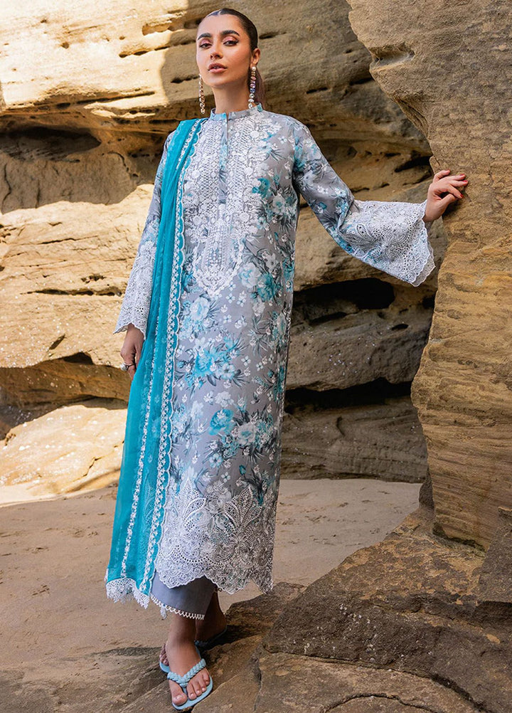 Zainab Chottani Chikankari Lawn Suits Unstitched 3 Piece ZC24CL D-10B Lana - Summer Collection