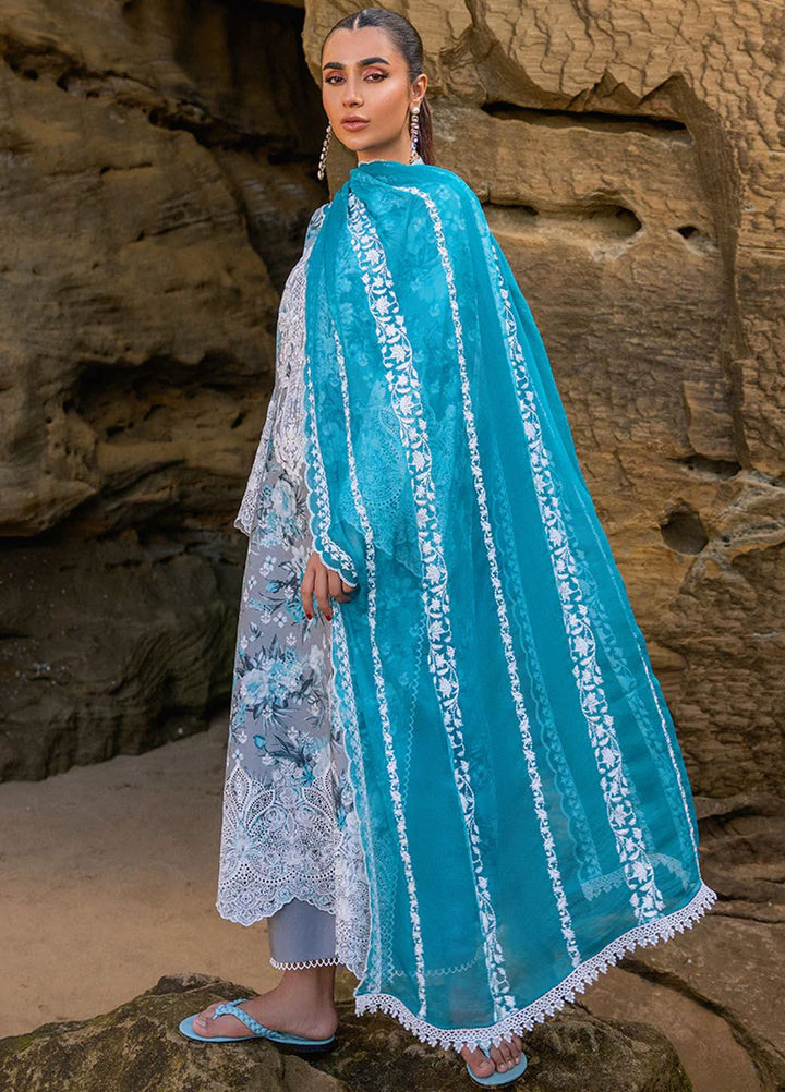 Zainab Chottani Chikankari Lawn Suits Unstitched 3 Piece ZC24CL D-10B Lana - Summer Collection