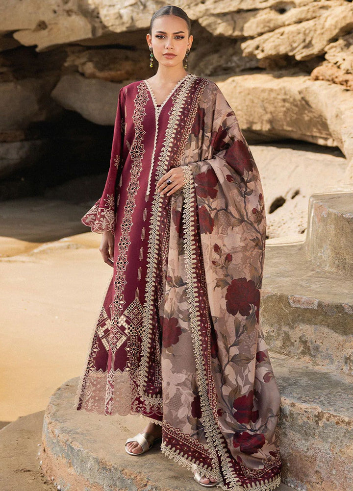 Zainab Chottani Chikankari Lawn Suits Unstitched 3 Piece ZC24CL D-1B Aysel - Summer Collection