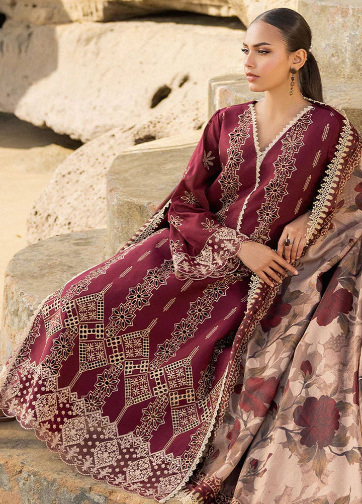 Zainab Chottani Chikankari Lawn Suits Unstitched 3 Piece ZC24CL D-1B Aysel - Summer Collection