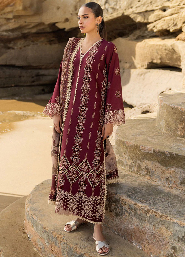 Zainab Chottani Chikankari Lawn Suits Unstitched 3 Piece ZC24CL D-1B Aysel - Summer Collection