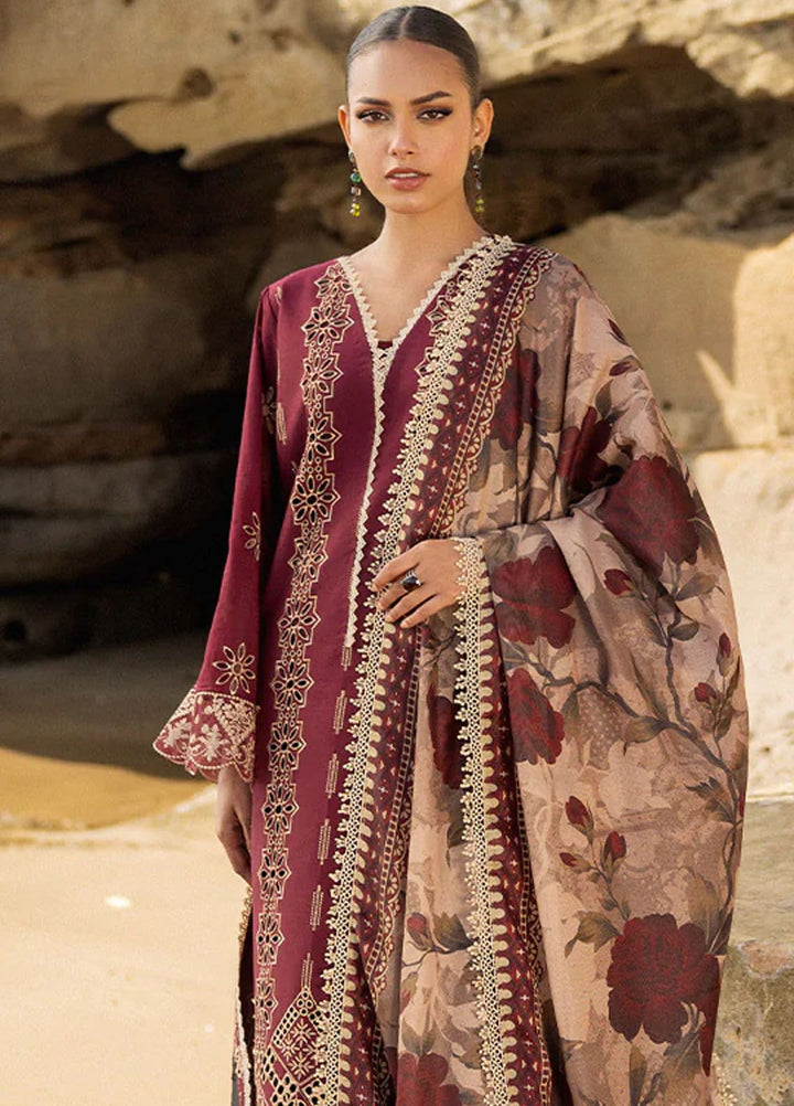 Zainab Chottani Chikankari Lawn Suits Unstitched 3 Piece ZC24CL D-1B Aysel - Summer Collection