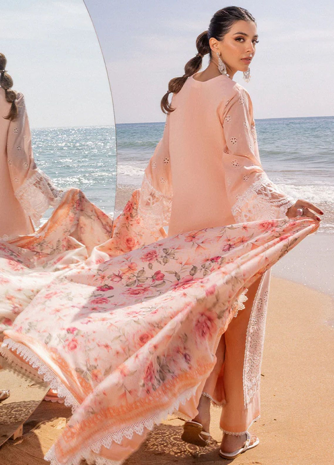 Zainab Chottani Chikankari Lawn Suits Unstitched 3 Piece ZC24CL D-2A Nora - Summer Collection