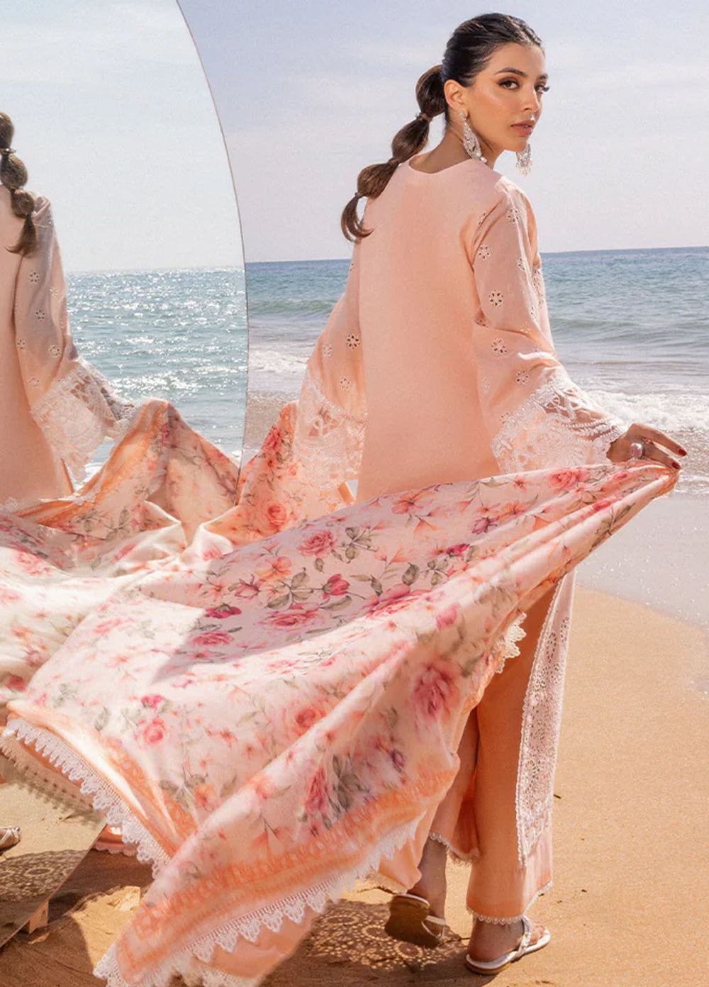 Zainab Chottani Chikankari Lawn Suits Unstitched 3 Piece ZC24CL D-2A Nora - Summer Collection