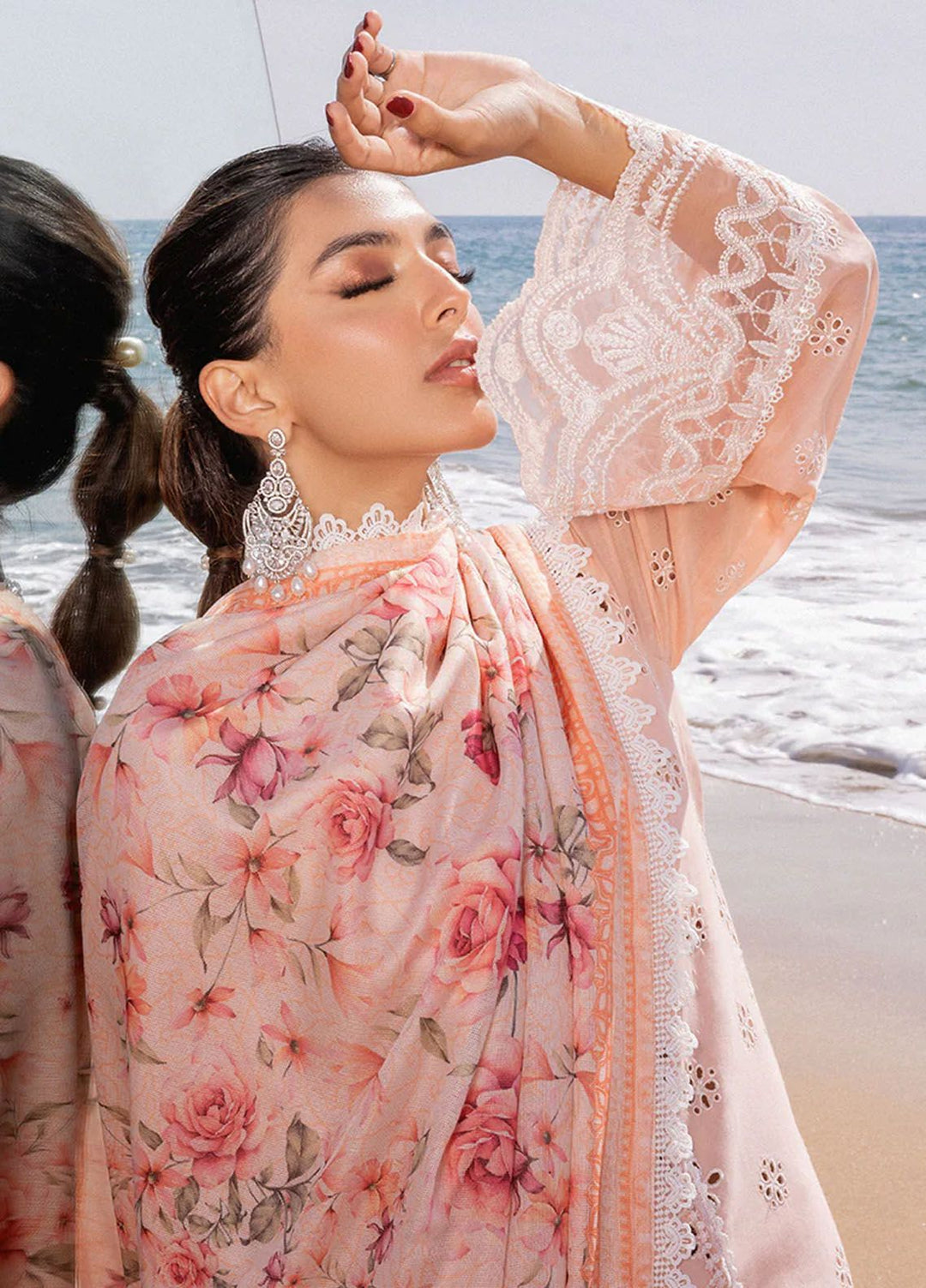 Zainab Chottani Chikankari Lawn Suits Unstitched 3 Piece ZC24CL D-2A Nora - Summer Collection