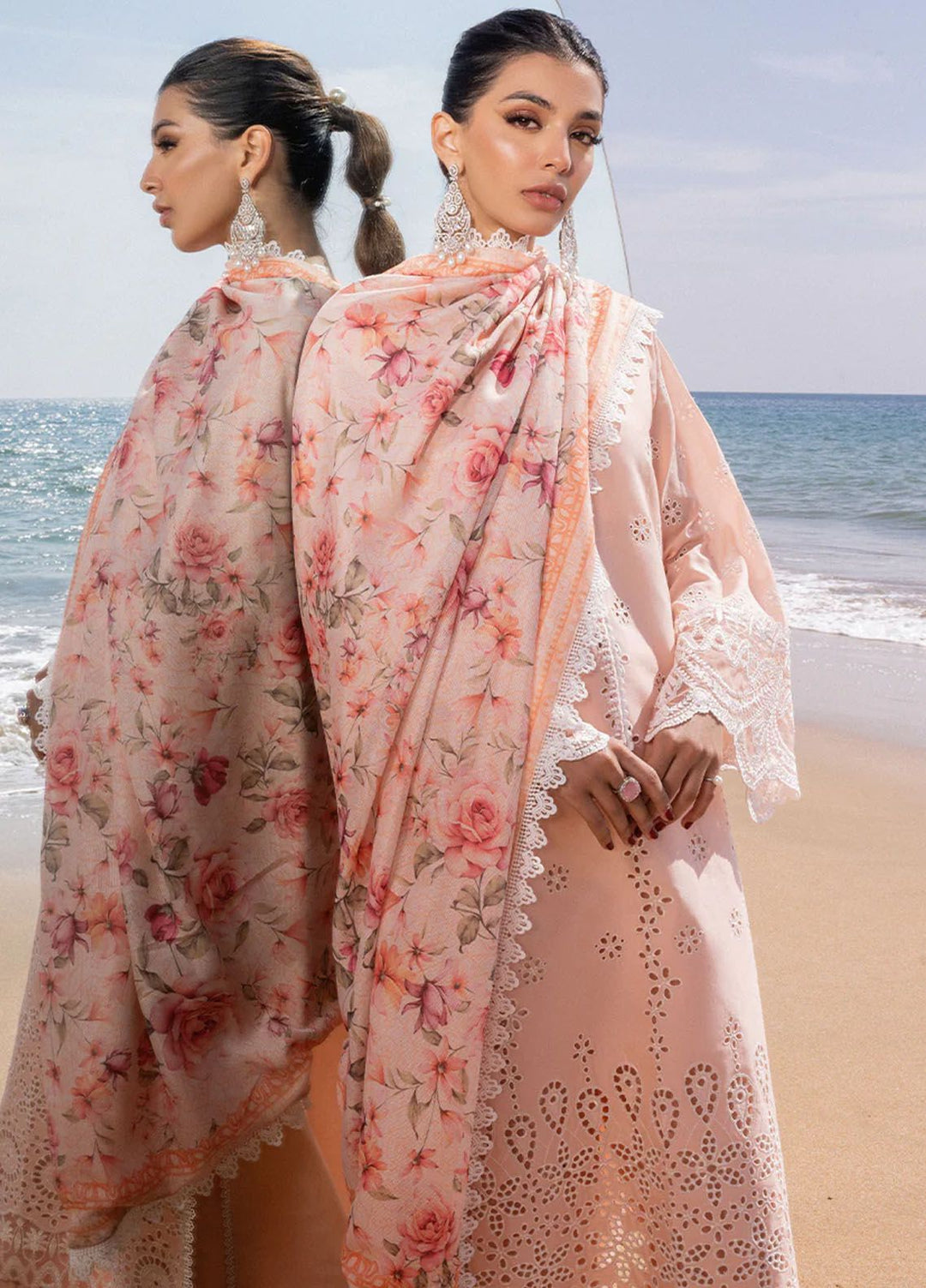 Zainab Chottani Chikankari Lawn Suits Unstitched 3 Piece ZC24CL D-2A Nora - Summer Collection