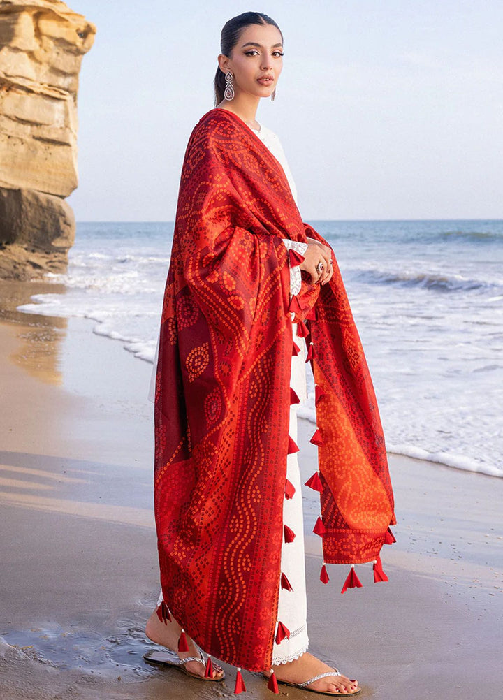 Zainab Chottani Chikankari Lawn Suits Unstitched 3 Piece ZC24CL D-3A Chunari - Summer Collection