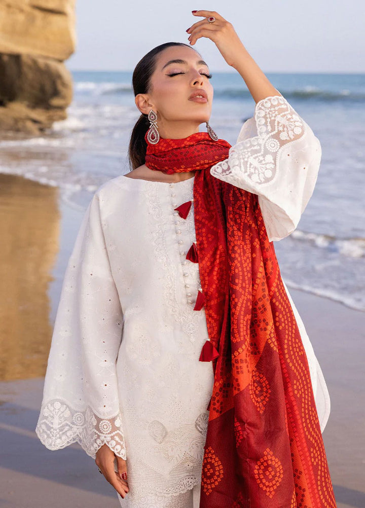 Zainab Chottani Chikankari Lawn Suits Unstitched 3 Piece ZC24CL D-3A Chunari - Summer Collection