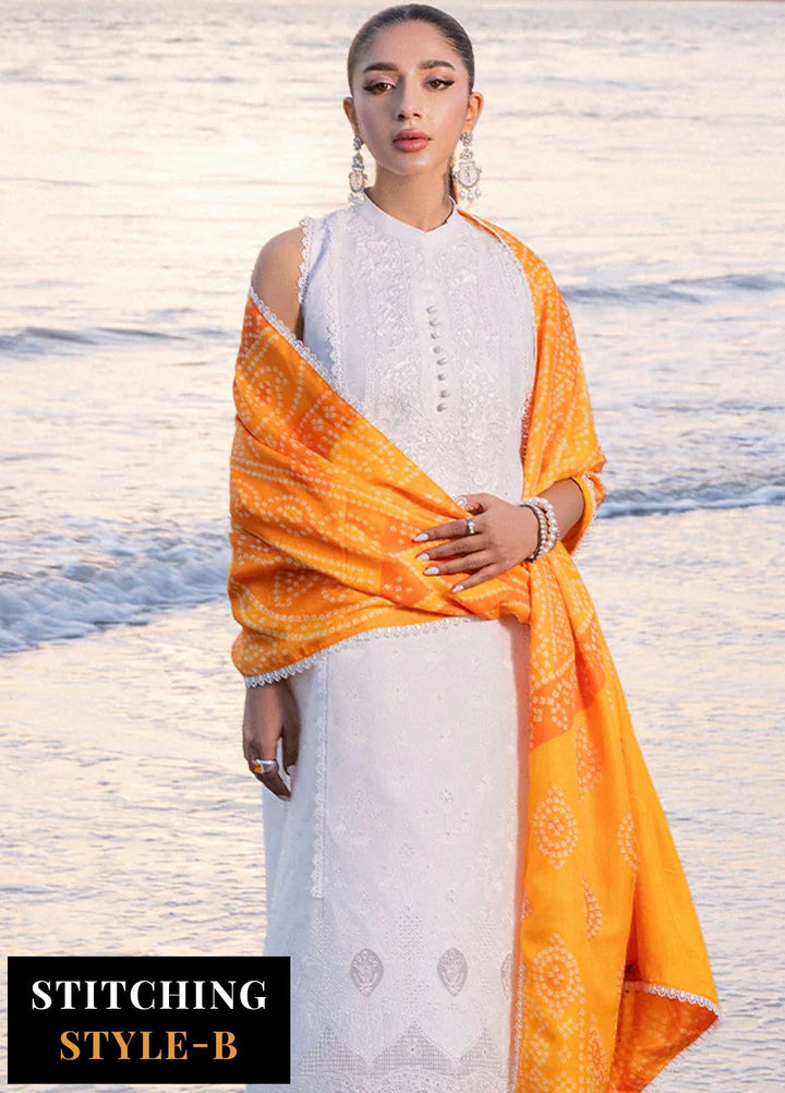 Zainab Chottani Chikankari Lawn Suits Unstitched 3 Piece ZC24CL D-3B Chunari - Summer Collection