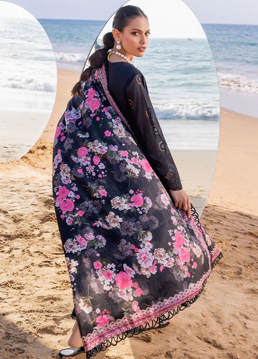 Zainab Chottani Chikankari Lawn Suits Unstitched 3 Piece ZC24CL D-5A Kanza - Summer Collection