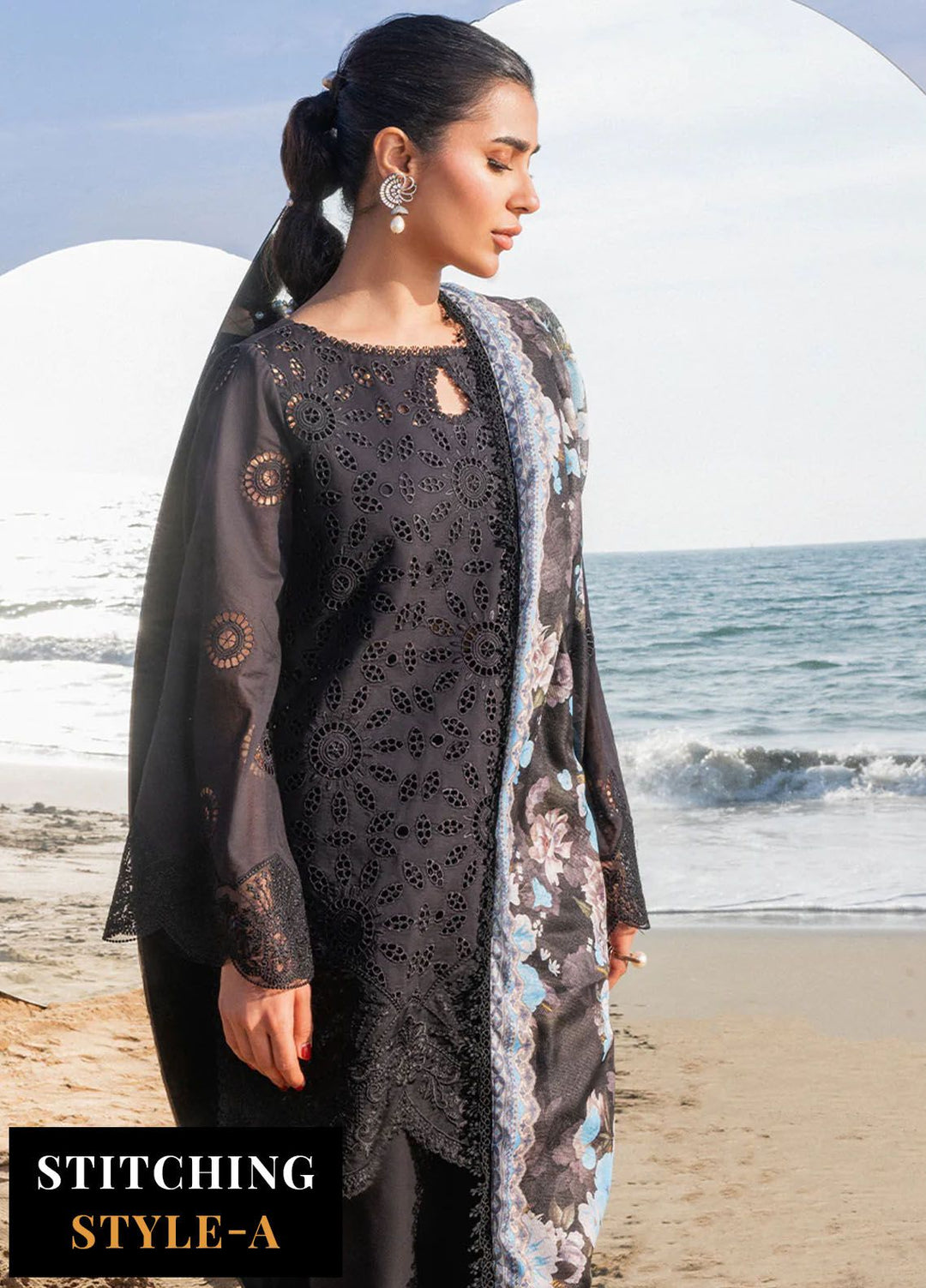 Zainab Chottani Chikankari Lawn Suits Unstitched 3 Piece ZC24CL D-5B Kanza - Summer Collection