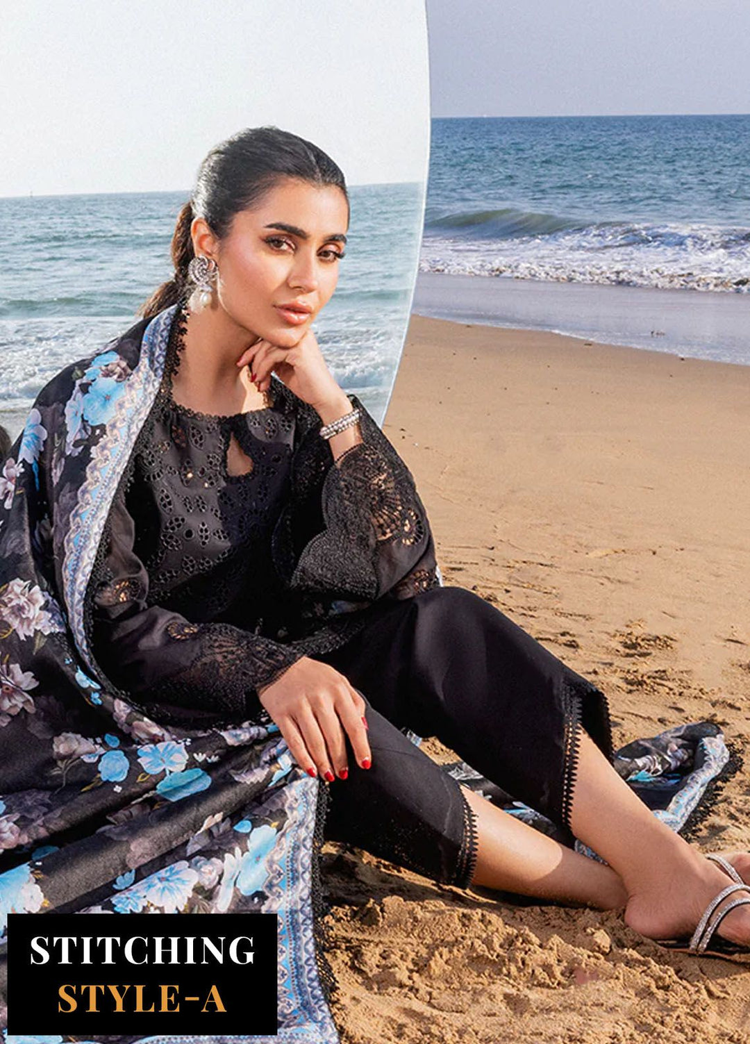 Zainab Chottani Chikankari Lawn Suits Unstitched 3 Piece ZC24CL D-5B Kanza - Summer Collection
