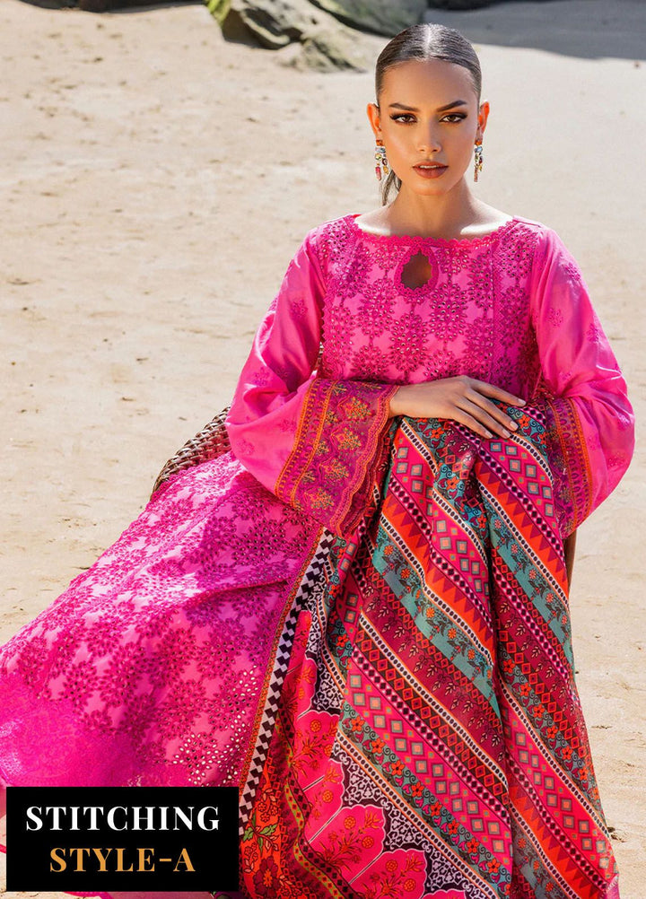 Zainab Chottani Chikankari Lawn Suits Unstitched 3 Piece ZC24CL D-6A Laali - Summer Collection