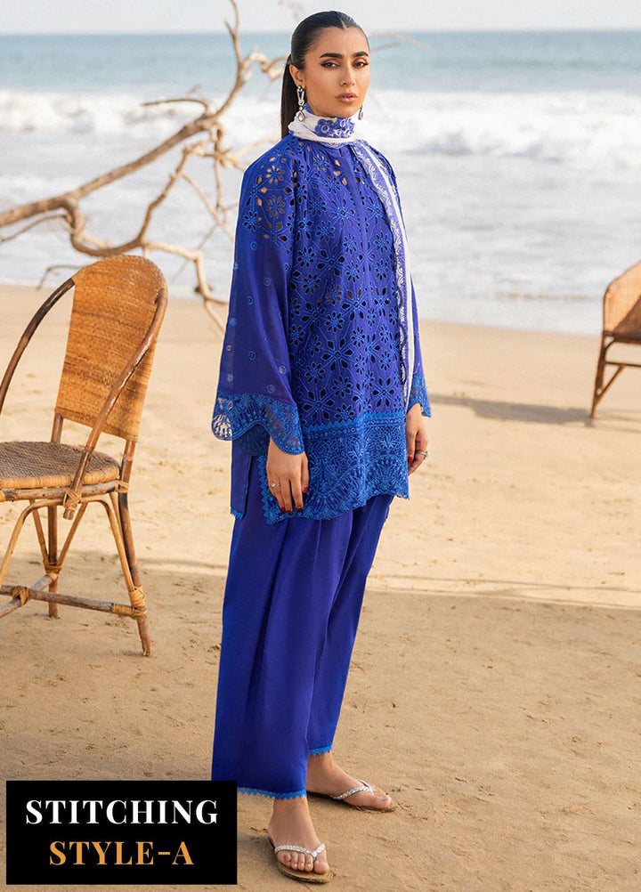 Zainab Chottani Chikankari Lawn Suits Unstitched 3 Piece ZC24CL D-7A Motia - Summer Collection