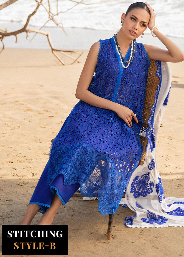 Zainab Chottani Chikankari Lawn Suits Unstitched 3 Piece ZC24CL D-7A Motia - Summer Collection