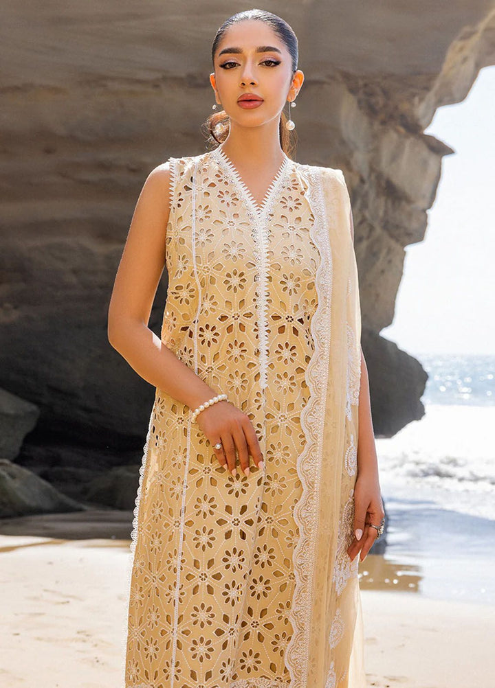 Zainab Chottani Chikankari Lawn Suits Unstitched 3 Piece ZC24CL D-7B Motia - Summer Collection