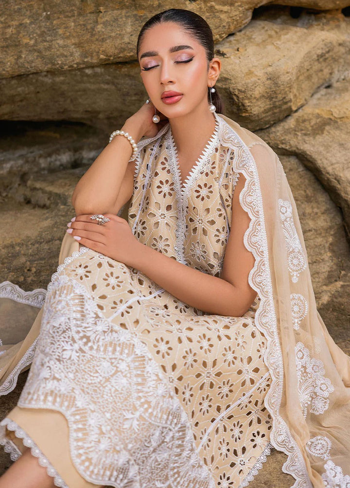 Zainab Chottani Chikankari Lawn Suits Unstitched 3 Piece ZC24CL D-7B Motia - Summer Collection
