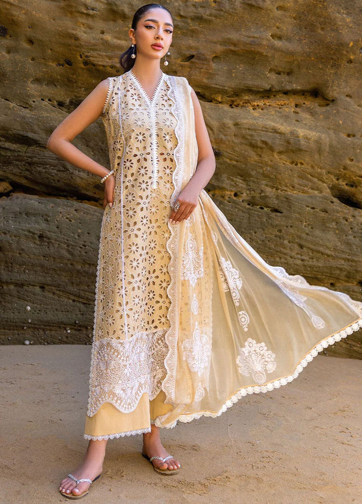 Zainab Chottani Chikankari Lawn Suits Unstitched 3 Piece ZC24CL D-7B Motia - Summer Collection