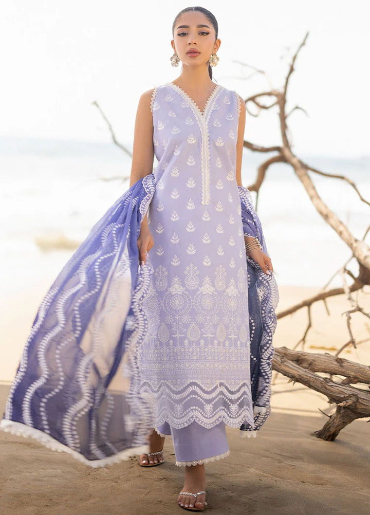 Zainab Chottani Chikankari Lawn Suits Unstitched 3 Piece ZC24CL D-8A Amyra - Summer Collection