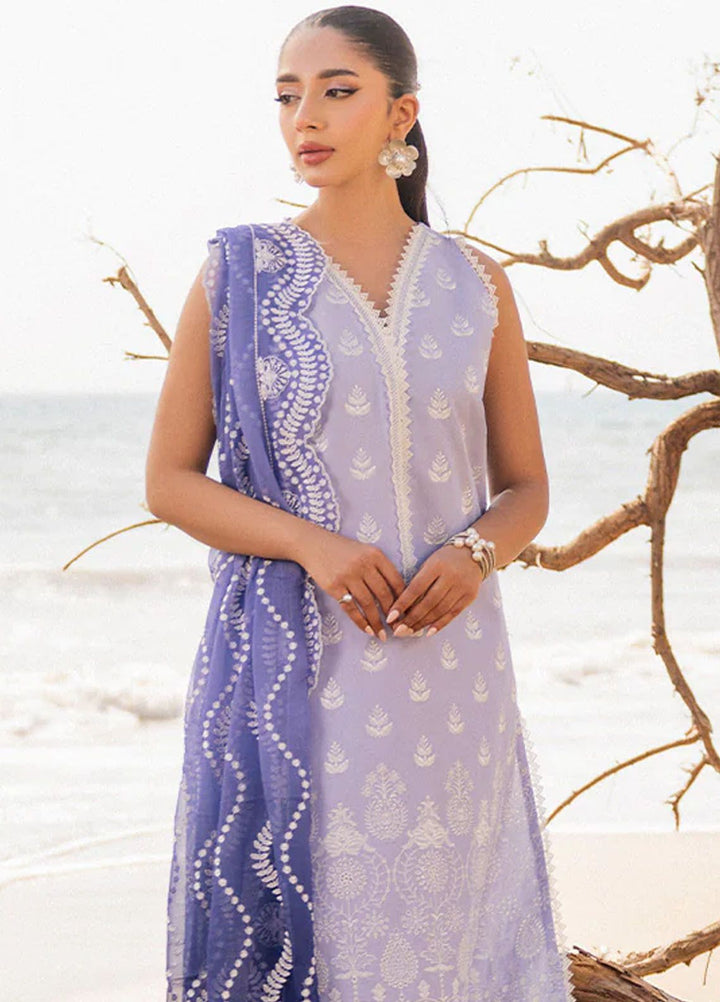 Zainab Chottani Chikankari Lawn Suits Unstitched 3 Piece ZC24CL D-8A Amyra - Summer Collection