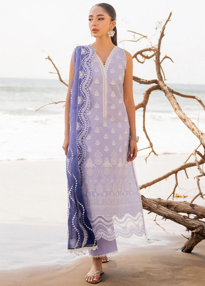 Zainab Chottani Chikankari Lawn Suits Unstitched 3 Piece ZC24CL D-8A Amyra - Summer Collection