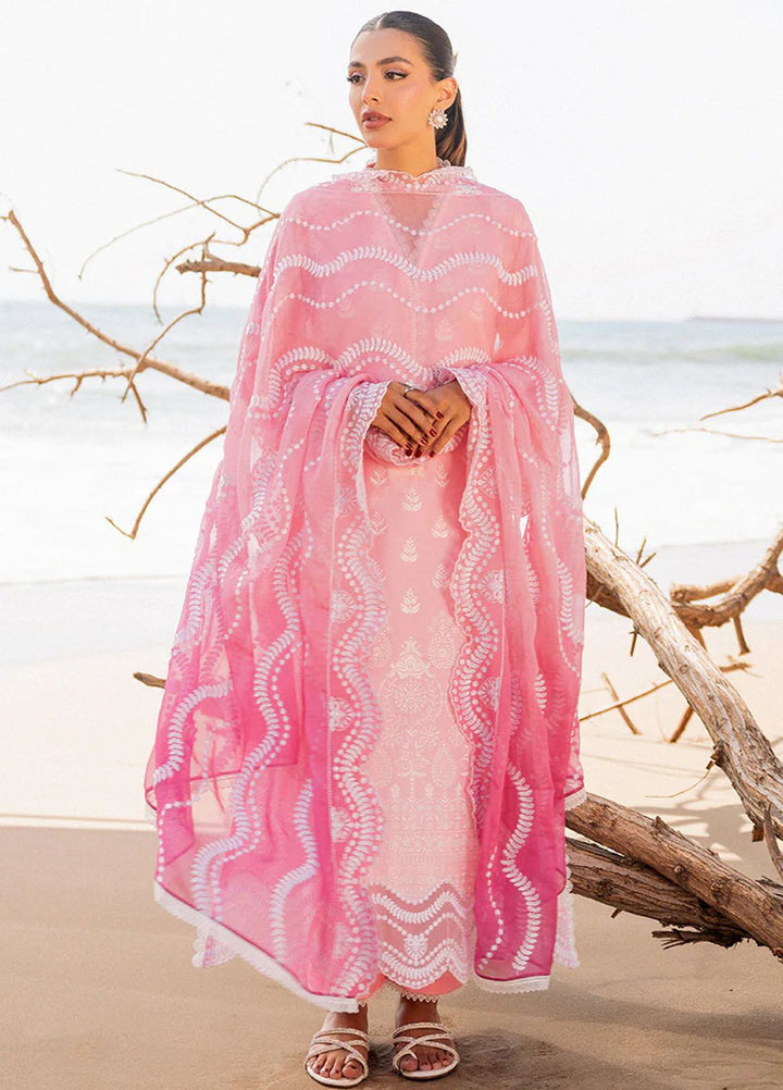 Zainab Chottani Chikankari Lawn Suits Unstitched 3 Piece ZC24CL D-8B Amyra - Summer Collection