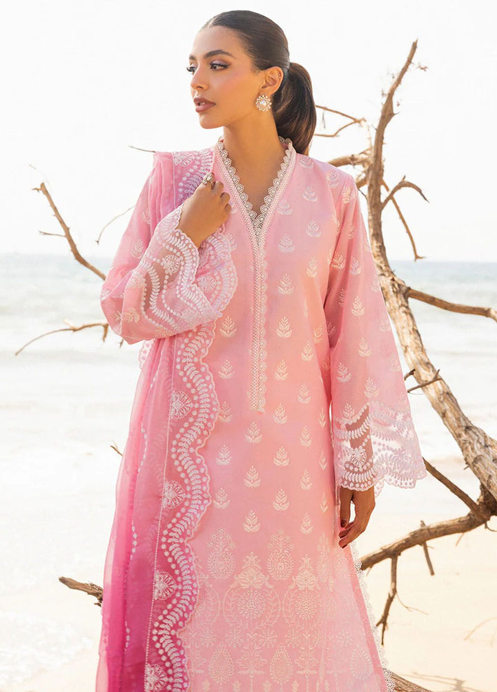 Zainab Chottani Chikankari Lawn Suits Unstitched 3 Piece ZC24CL D-8B Amyra - Summer Collection