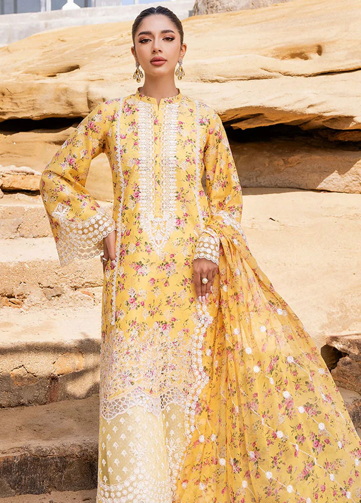 Zainab Chottani Chikankari Lawn Suits Unstitched 3 Piece ZC24CL D-9B Esme - Summer Collection