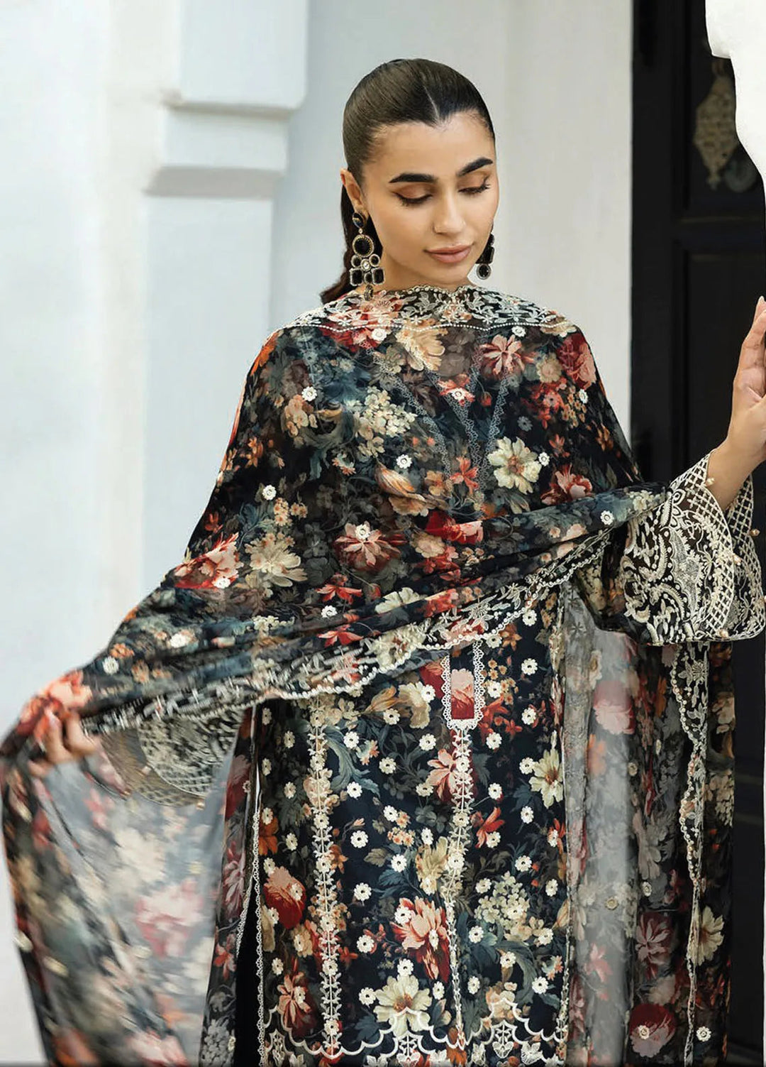 Zainab Chottani Embroidered Chikankari Suits Unstitched 3 Piece ZC25CH D10A Reeya - Summer Collection