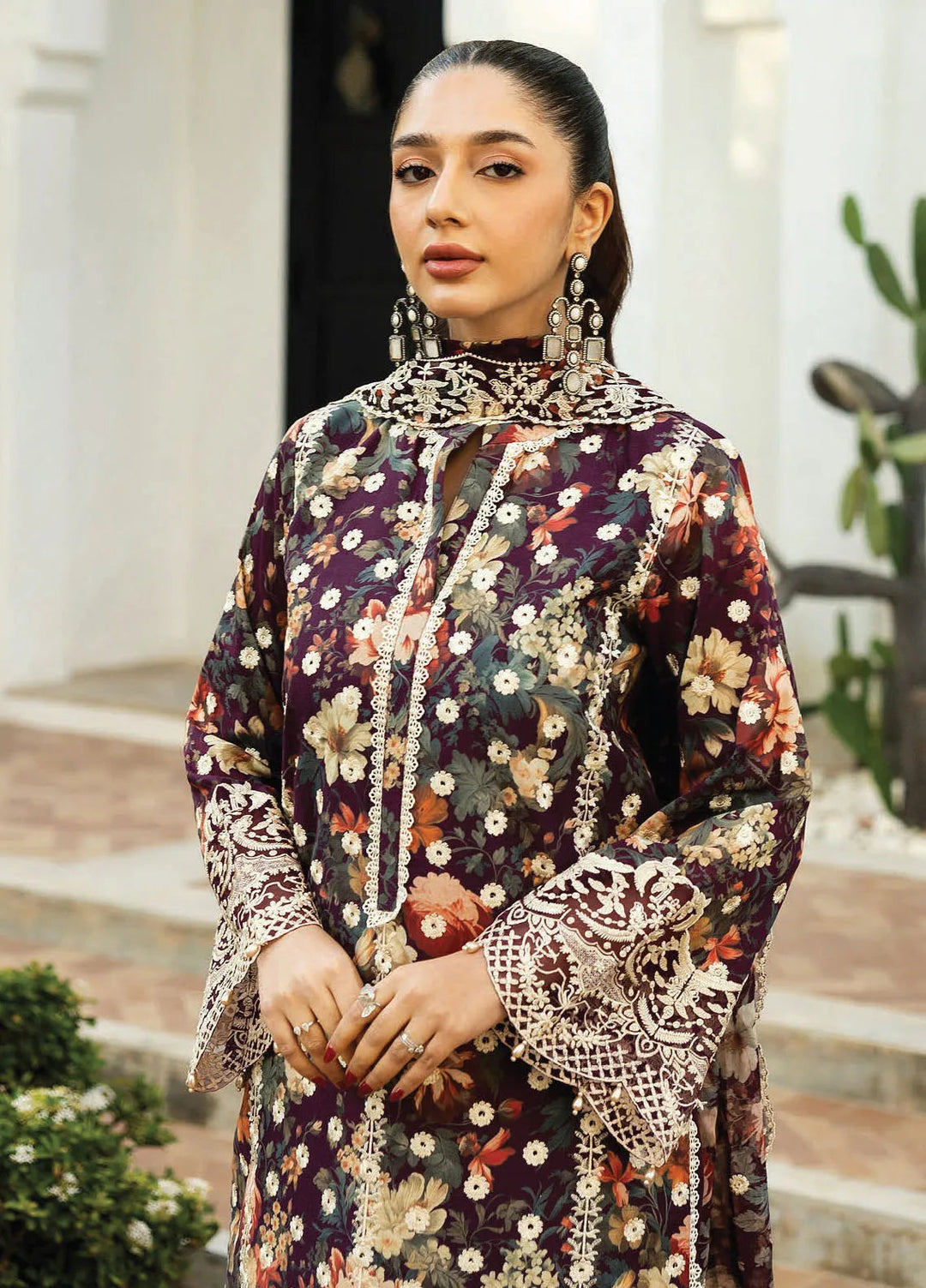 Zainab Chottani Embroidered Chikankari Suits Unstitched 3 Piece ZC25CH D10B Reeya - Summer Collection