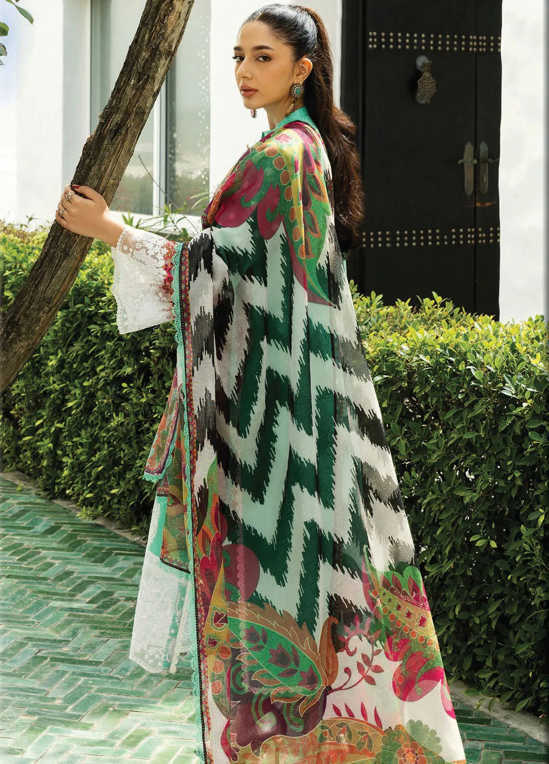 Zainab Chottani Embroidered Chikankari Suits Unstitched 3 Piece ZC25CH D12B Rayne - Summer Collection